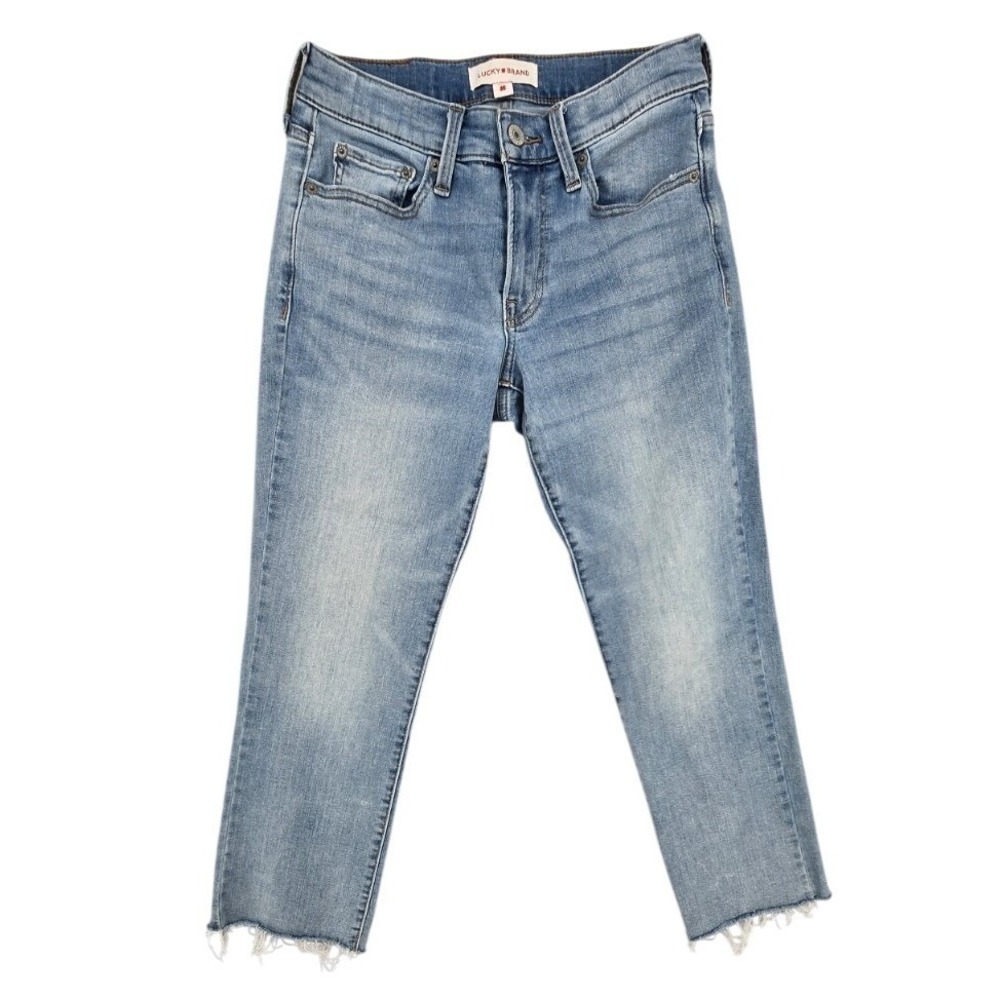 LUCKY‎ BRAND Sweet Mid Rise Crop Jeans Women's 4/27 Raw Hem